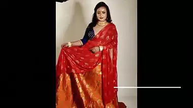 Indian model bold shoot for diwali with open blouse