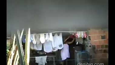 Hidden Cam Clip Of Neighbor Lady In Bathrobe