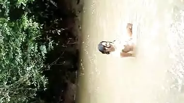 Desi girl river fun