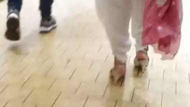 Candid sexy classy hijab heels