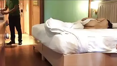 daring indian wife naked in front of room service