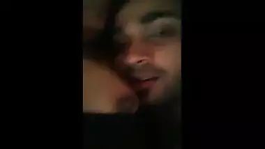 Large mangos Indian college girlfriend gets mounds sucked by boyfriend