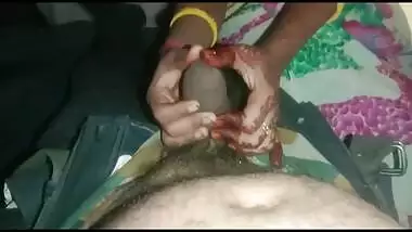 Dick hungry bhabhi blowjob to hubby at night