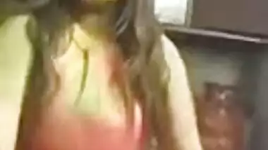 Desi girl dancing on holi