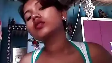 Sexy Bhojpuri Boob Show Solo Selfie Video