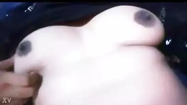 Indian Girlfriend enjoying her own boobs