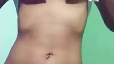 Porn video where aspiring Desi webcam model exposes tits and belly