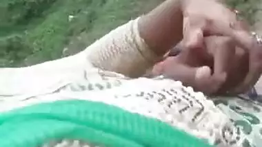 Tamil girl boobs pressed hard by bf outdoors