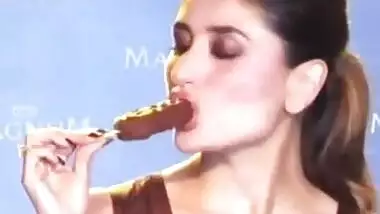 Kareena Kapoor Loves Licking Suckin her Chocolate Ice Lolly 