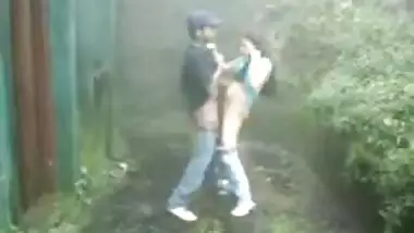 British Indian couple fuck in rain storm at hill station