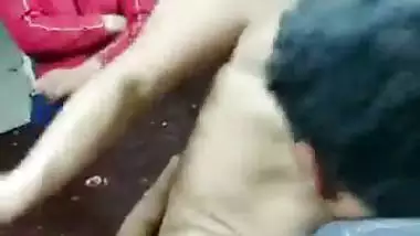 A cheap whore entertains a group of men in desi sex video