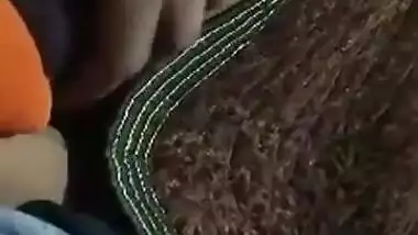newly married wife big boobs pressed by husband