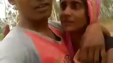 Bhabhi with young lover outdoor