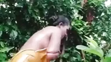 Village bhabhi outdoor bath