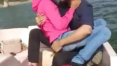 Desi lover kiss in boat