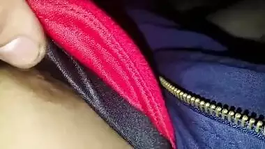 Daring desi dude recording his gf’s friend boobs with shivering hand on a road trip