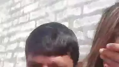 Pakistani bhabhi boob press outdoor by secret lover