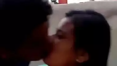 Desi Boyfriend Kiss Her Lover in top of Building