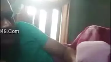 Desi female touches tits on camera and lets husband do the same