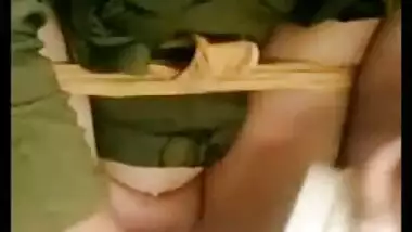 Sexy bitch showing pussy in the bathroom while pissing