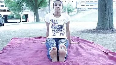 Nia's sweet feet at the park