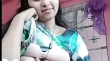 Cute Bengali girl showing her boobs on video call