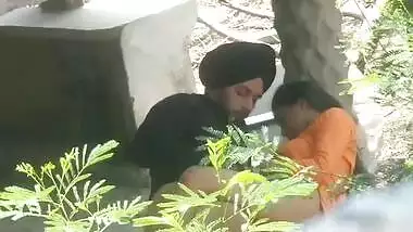 Girlfriend fucked outdoors hidden cam Punjabi sex