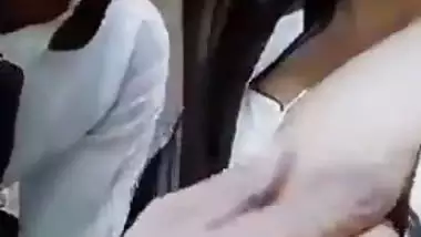 Couple enjoys on terrace in Indian college girl sex video
