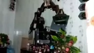 Nude girl shows her butt and enjoys video call sex