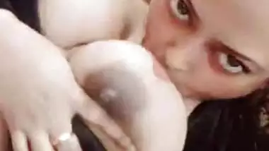 Huge boobs Paki lady selfie videos shared online