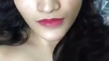 Sexy Paki girl topless selfie video