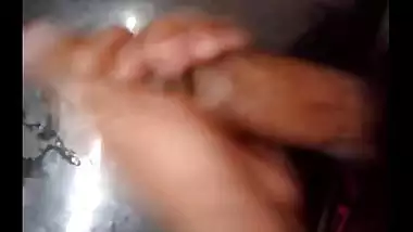 Stroking Hard Black Cock