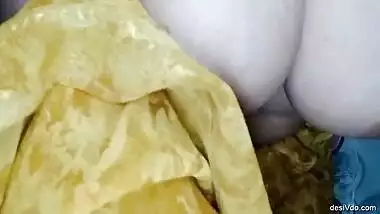 Desi Aunty in Saree showing her Big Boobs