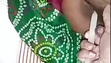 Desi Bhabhi anal poking with a candle