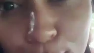 Girlfriend huge boobs shown on video call to boyfriend
