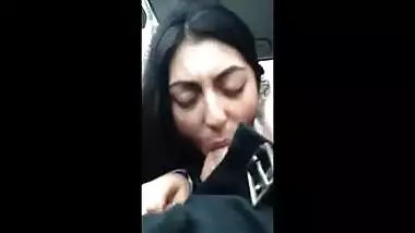 NRI College Girl Sucking Cock Of Lover In Car