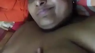 Teacher aunty self fondling boobs video