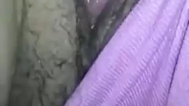 Man finds Indian MILF sleeping and pulls panties aside filming porn on camera