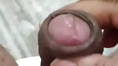 Caressing my indian big dick