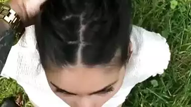 Beautiful Girl Sucking Strangers Dick In Park