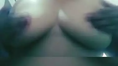 Sexy Indian Wife Play With Her Boobs